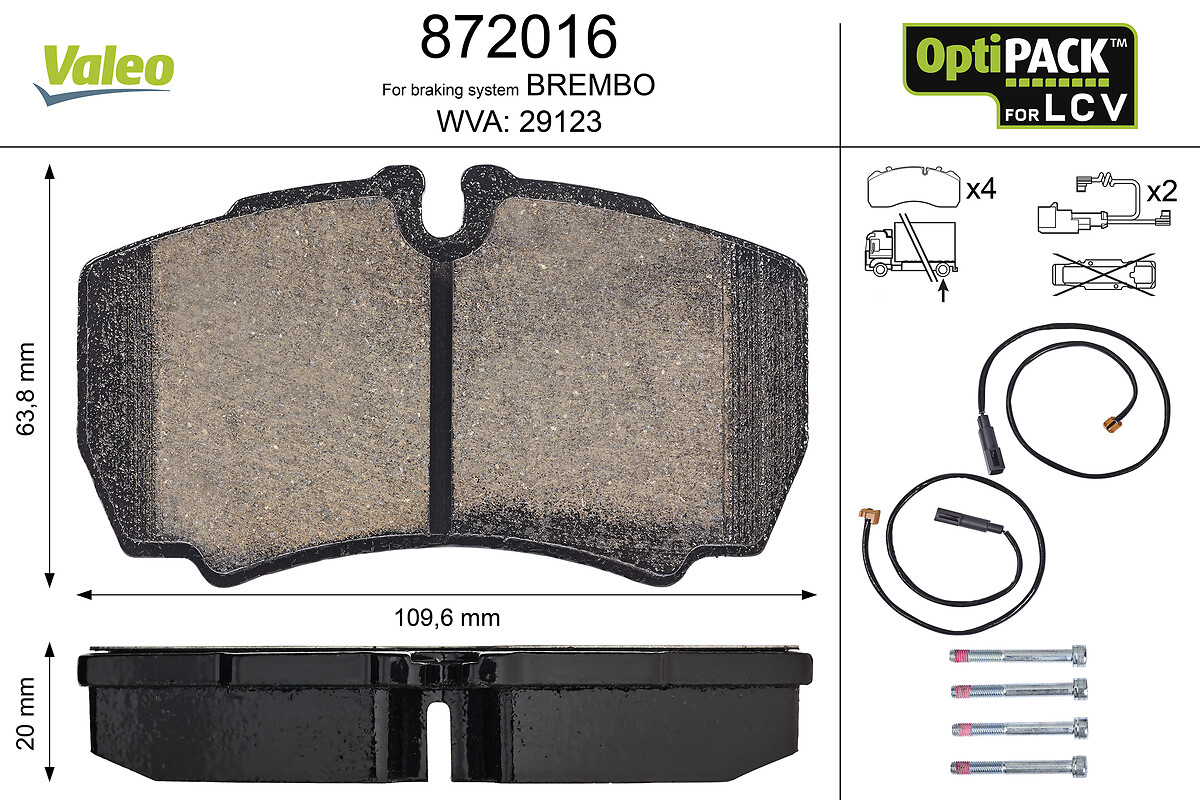 LCV BRAKE PADS FORD TRANSIT